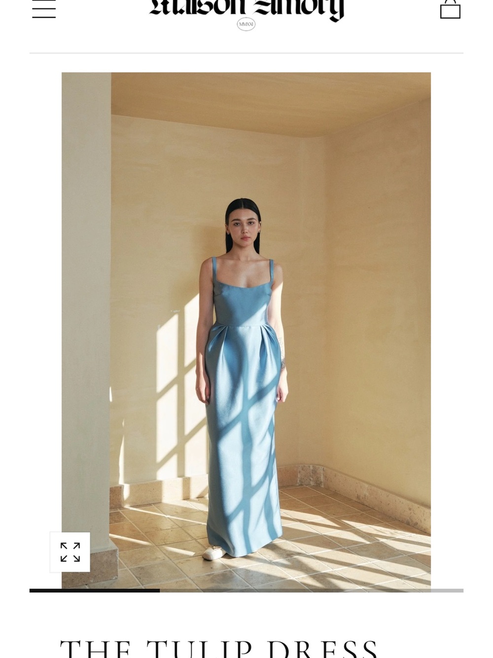 Maison Amory Tulip Dress in French Blue - Picture 6 of 6